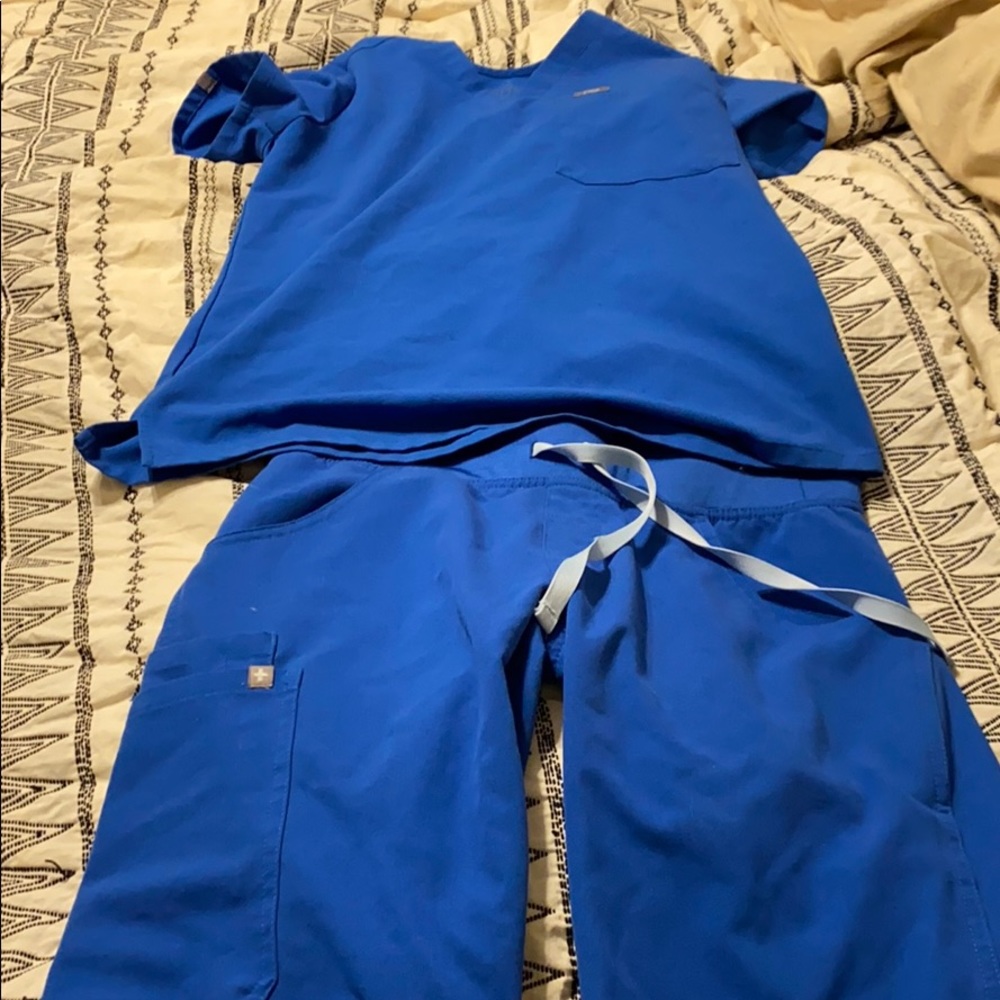Royal blue scrubs